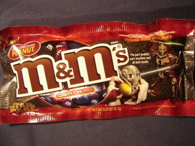 Dark Chocolate Peanut M&M's Bag #54 of 72 Darth Sidious (I Thought