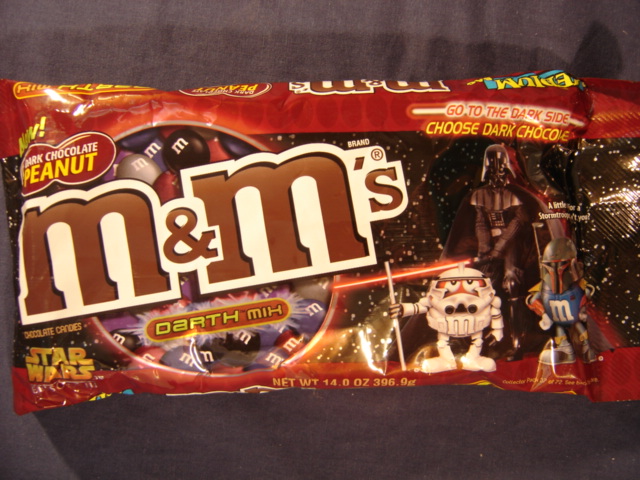 Dark Chocolate Peanut M&M's Bag #37 of 72 Darth Vader(A Little