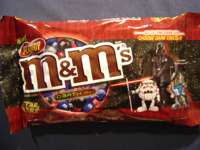 Dark Chocolate Peanut M&M's Bag #53 of 72 Darth Vader(A Little