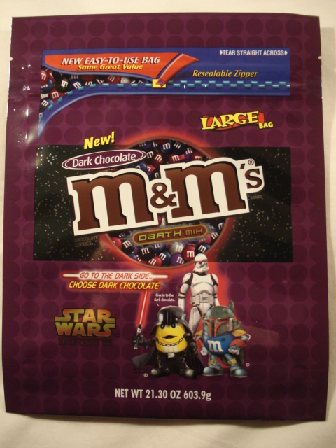 Dark Chocolate M&M's Bag #34 of 72 Darth Maul (Yikes! I'm Maul Shook Up) -  Star Wars Collectors Archive