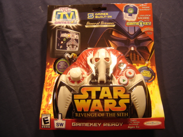 Star Wars Revenge Of The Sith Plug it in & Play TV Games 5 Built-In Game Key Toy 