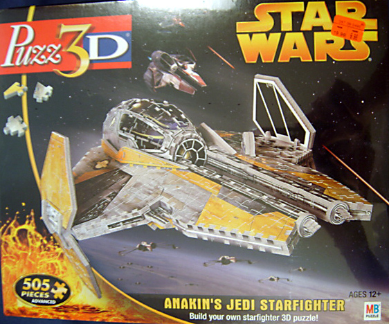 Puzz 3D Star Wars Puzz 3D Anakin's Jedi Starfighter 2013 200 Pieces Puzzle COMPLETE 