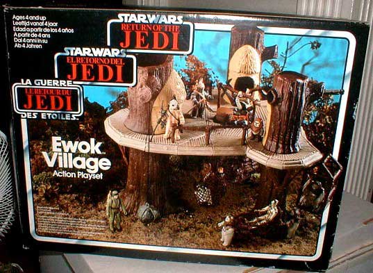 star wars ewok village playset