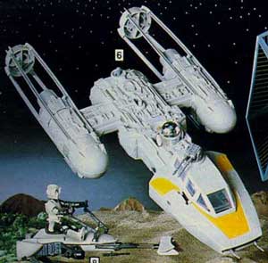 Star Wars Vintage Y-Wing Fighter Vehicles Bomb Front Part Original 1983 